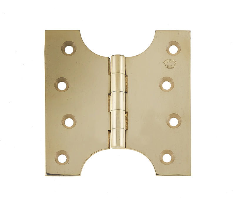 Budget Parliament Hinges 102x124x4mm Polished Brass - Polished Brass - 102x124x4mm