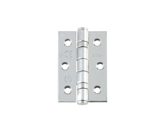 Jedo Stainless Steel Grade 7 Ball Bearing Hinges 76x50mm Polished Stainless Steel - Polished Stainless Steel - 76x50x2mm