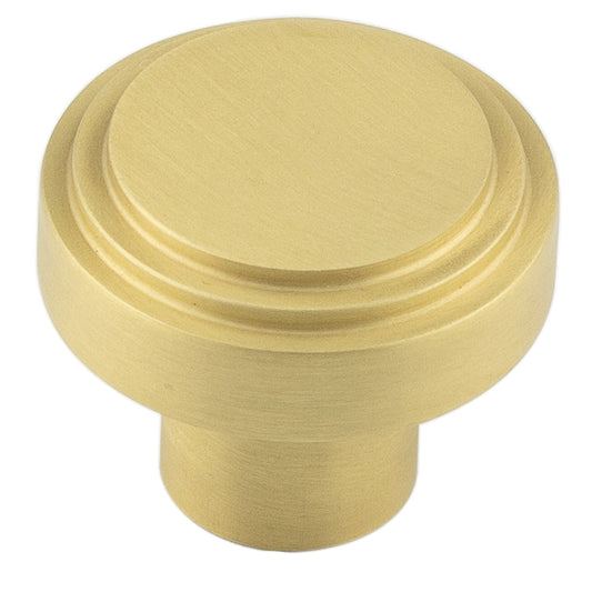 Cropley Cupboard Knobs 30mm Satin Brass - Satin Brass - 30mm