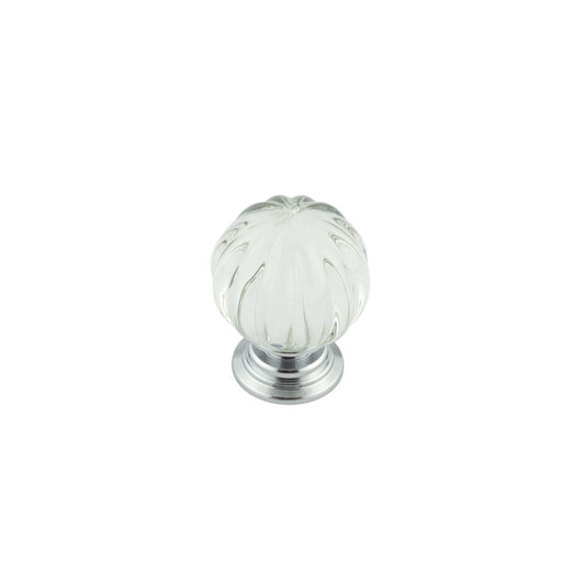 25mm Polished Chrome Pumpkin Ball Cupboard Knob