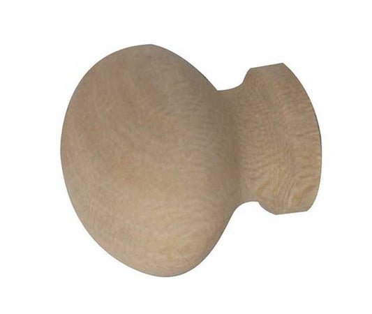 Jedo Wooden Cupboard Knobs 30mm Unvarnished - Unvarnished - 30mm