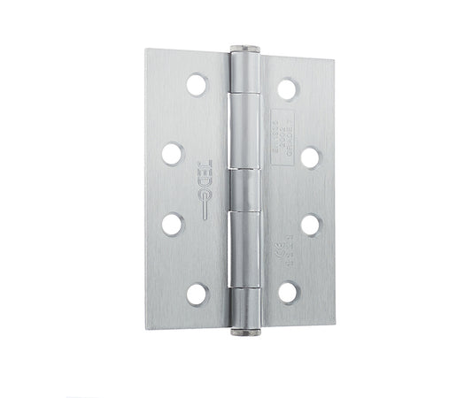 Jedo Grade 7 Steel Heavy Duty Button Tip Hinges 102x76x2.5mm Satin Chrome - Satin Chrome - 102x76x2.5mm