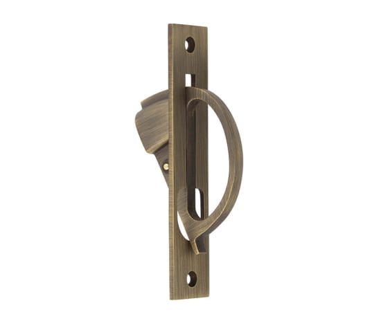 Burlington Sliding Door Edge Pull Antique Brass - Antique Brass