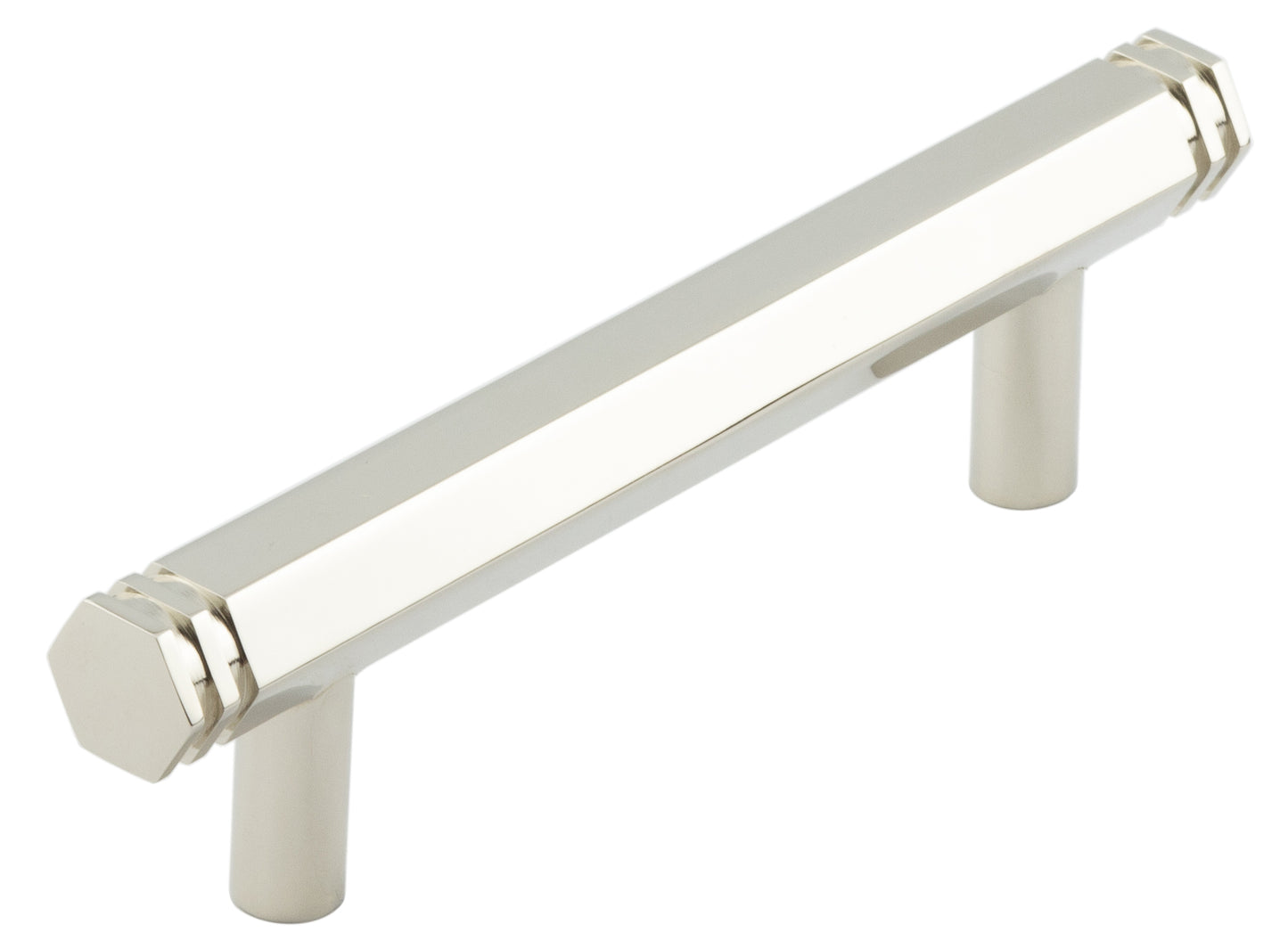 Hoxton Nile Cabinet Handles 96mm Ctrs Polished Nickel - Polished Nickel - 96mm Ctrs