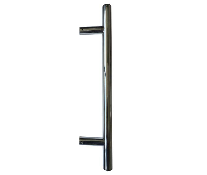 Stainless Steel 25mm Guardsman Pull Handles B/T Fixing 750x25x650mm Polished Stainless Steel - Polished Stainless Steel - 750x25x650mm