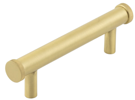 Hoxton Thaxted Cabinet Handles 96mm Ctrs Satin Brass - Satin Brass - 96mm Ctrs