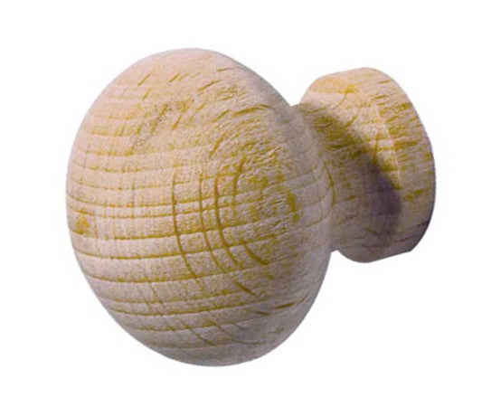 Jedo Wooden Cupboard Knobs 50mm Unvarnished - Unvarnished - 50mm