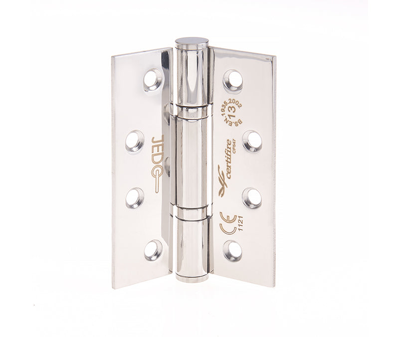 Certifire Stainless Steel Grade 13 Polymer Bearing Hinge 3 Knuckle Polished Stainless Steel - Polished Stainless Steel