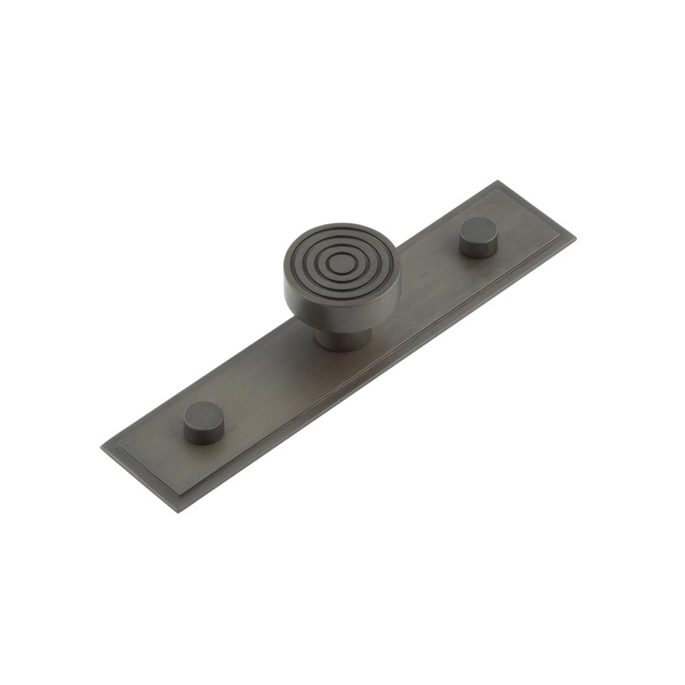 Murray Cupboard Knobs 30mm Stepped Backplate Dark Bronze - Dark Bronze - 30mm