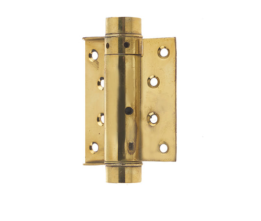 Single Action Steel Spring Hinges 102mm Electro Brassed - Electro Brassed - 102mm