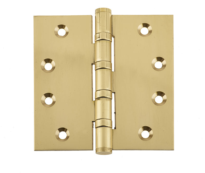 Ball Bearing Hinges 102x102x3mm Polished Brass - Polished Brass - 102x102x3mm