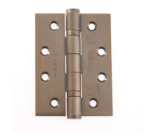 Certifire Stainless Steel Grade 13 Ball Bearing Hinges 102x76x3mm Antique Brass - Antique Brass - 102x76x3mm