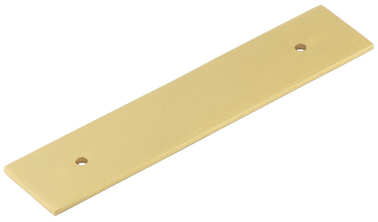 Hoxton Fanshaw Backplates for Cabinet Handles 140x30mm Satin Brass - Satin Brass - 140x30mm