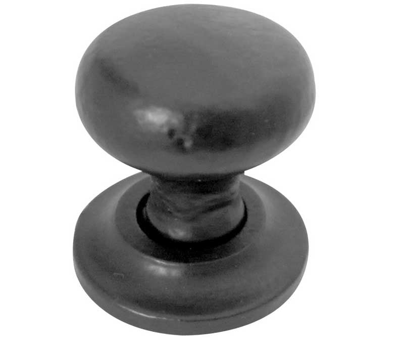 Round Cupboard Knob 38mm Black - Black - 38mm