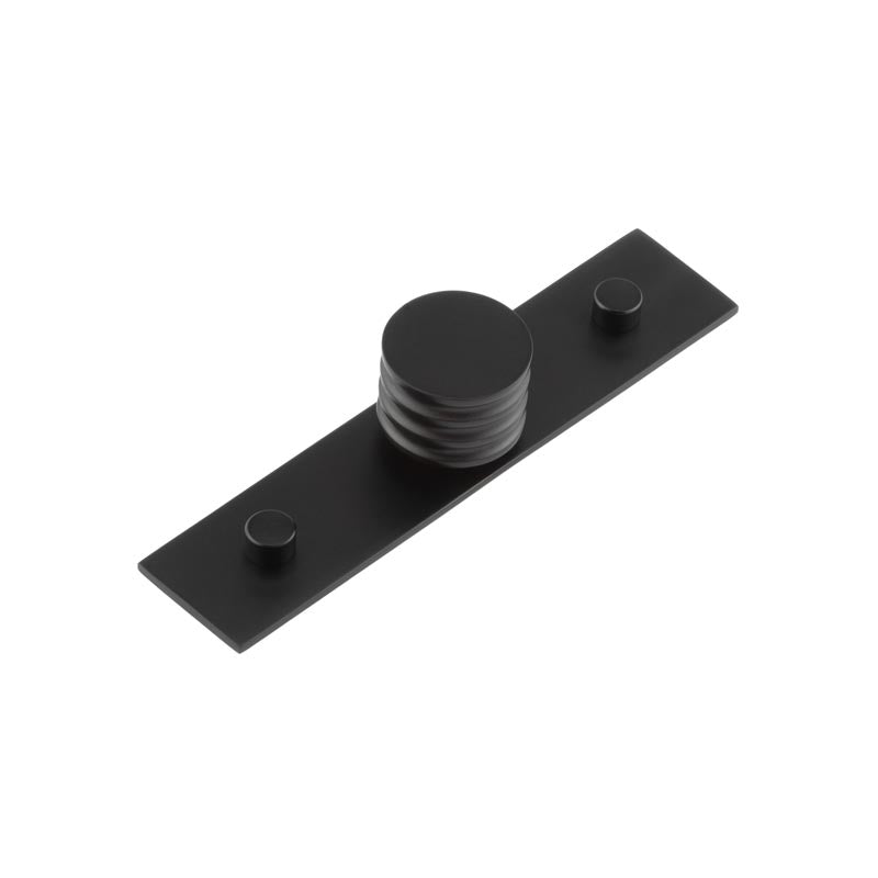 Sturt Cupboard Knobs 30mm Plain Matt Black - Black - 30mm