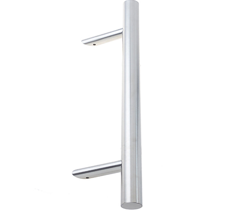 Stainless Steel Cranked Pull Handles 1800x32mm Satin Stainless Steel - Satin Stainless Steel - 1800x32mm