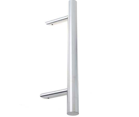 Stainless Steel Cranked Pull Handles 1800x32mm Satin Stainless Steel - Satin Stainless Steel - 1800x32mm