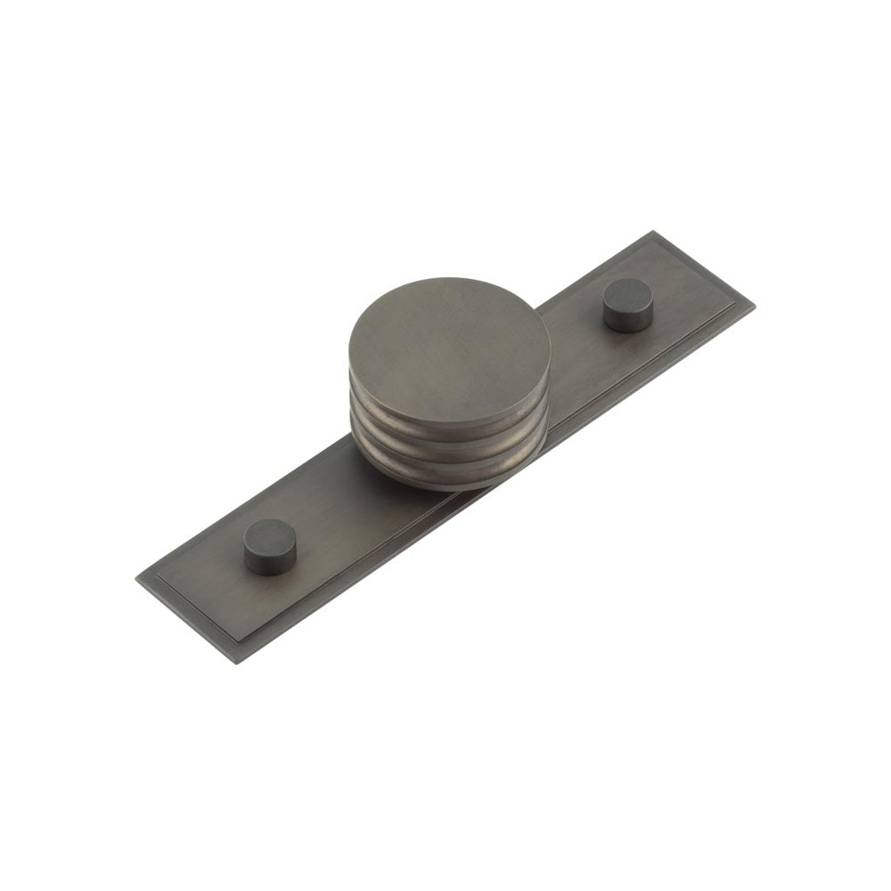 Sturt Cupboard Knobs 40mm Stepped Dark Bronze - Dark Bronze - 40mm