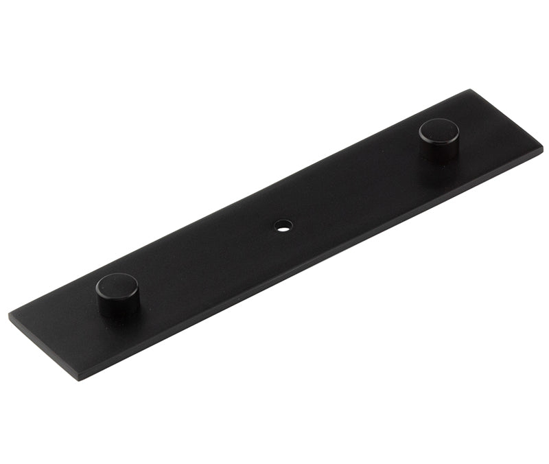 Fanshaw Backplate for Cupboard Knobs 140x30mm Black - Black - 140x30mm