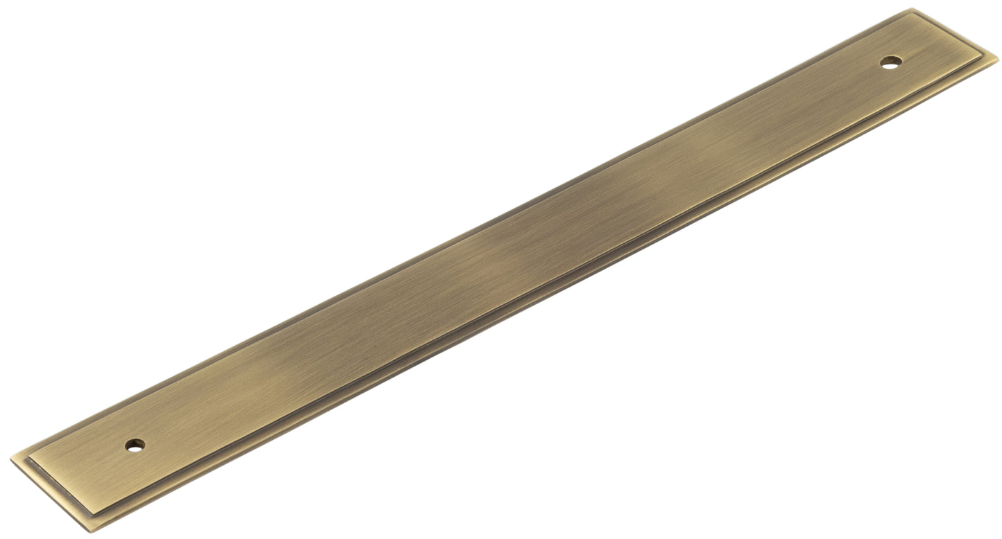 Hoxton Rushton Backplate for Cabinet Handles 268x30mm Antique Brass - Antique Brass - 268x30mm