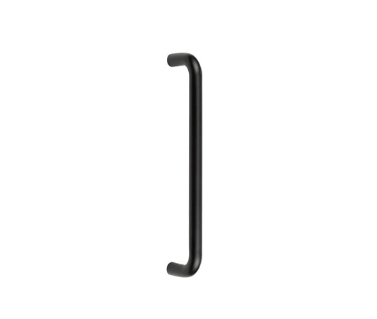 Nero D Shape Pull Handle Bolt Through Fixing 300 x 19mm Black - Black - 300 x 19mm