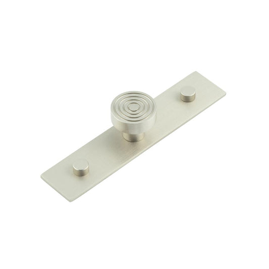 Murray Cupboard Knobs 30mm Plain Backplate Satin Nickel - Satin Nickel - 30mm