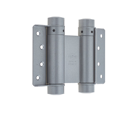 Double Action Steel Spring Hinges 125mm Grey - Grey - 125mm