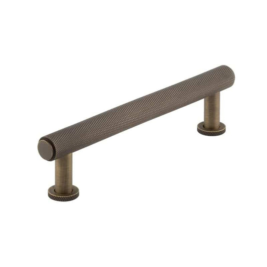 Burlington Piccadilly Knurled Cabinet Handles 128mm Antique Brass - Antique Brass - 128mm