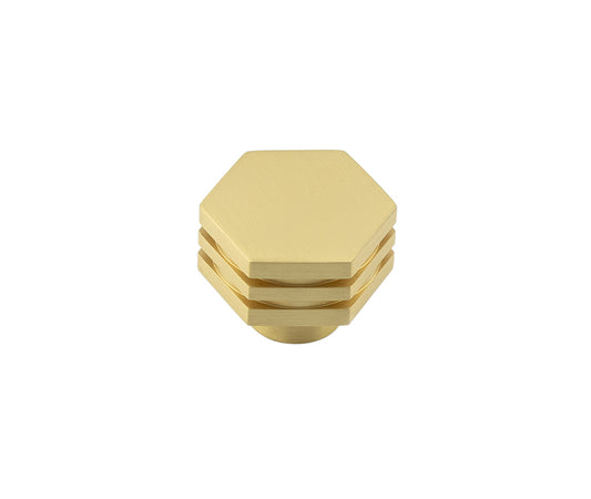 Nile Cupboard Knobs 30mm Satin Brass - Satin Brass - 30mm