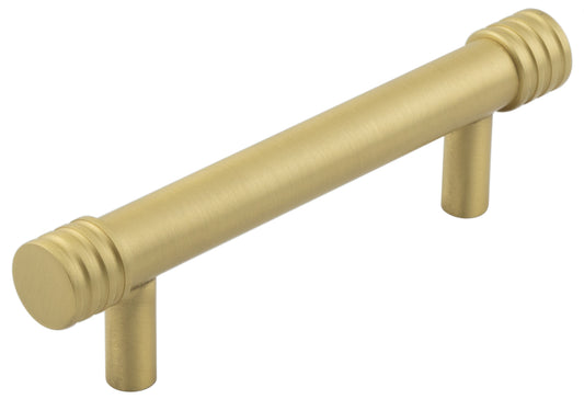 Hoxton Sturt Cabinet Handles 96mm Ctrs Satin Brass - Satin Brass - 96mm Ctrs