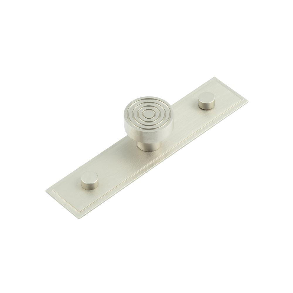 Murray Cupboard Knobs 30mm Stepped Backplate Satin Nickel - Satin Nickel - 30mm