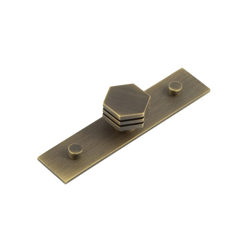 Nile Cupboard Knobs 30mm Plain Antique Brass - Antique Brass - 30mm