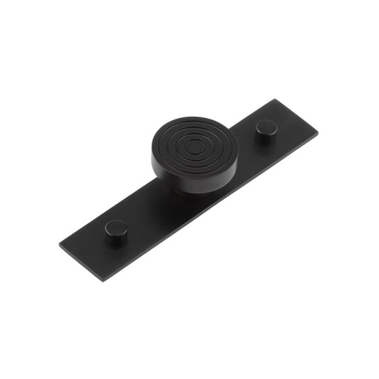 Murray Cupboard Knobs 40mm Plain Backplate Black - Black - 40mm