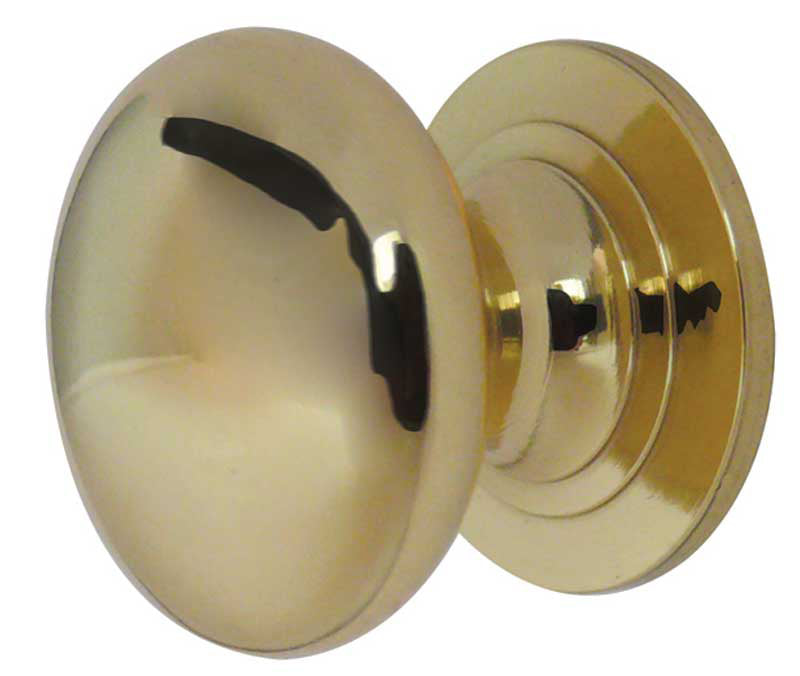 Jedo Traditional Cupboard Knobs 32mm Polished Brass - Polished Brass - 32mm