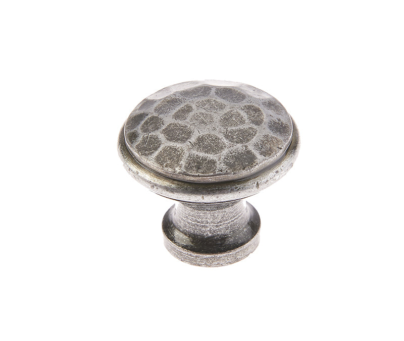 Hammered Cupboard Knobs 20mm Pewter - Pewter - 20mm