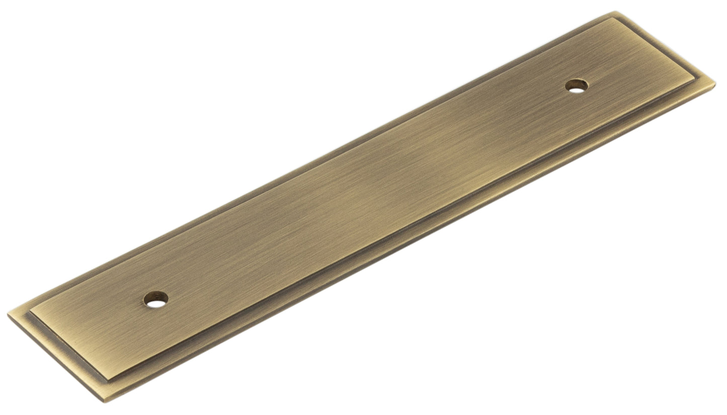 Hoxton Rushton Backplate for Cabinet Handles 140x30mm Antique Brass - Antique Brass - 140x30mm