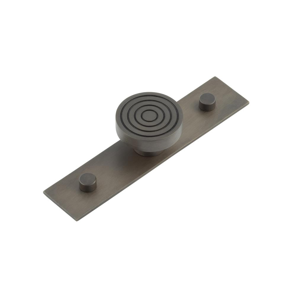 Murray Cupboard Knobs 40mm Plain Backplate Dark Bronze - Dark Bronze - 40mm