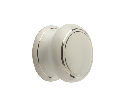 Jedo Porcelain Cupboard Knobs White Silverline - White Silverline