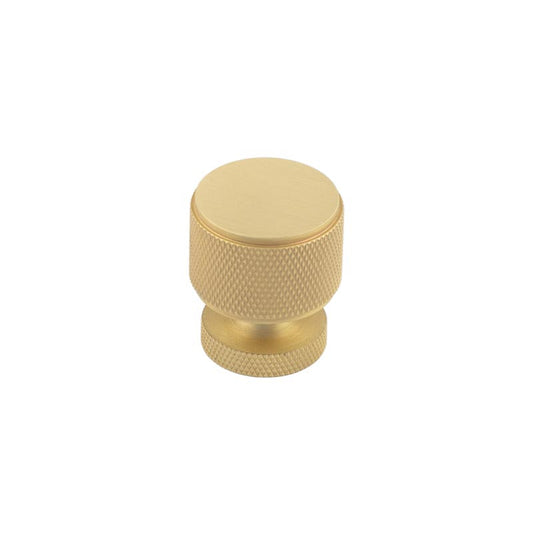 Piccadilly Knurled Cupboard Knobs Satin Brass - Satin Brass