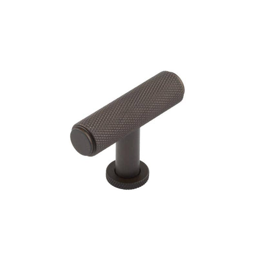 Piccadilly Knurled T Bar Cupboard Knobs Dark Bronze - Dark Bronze