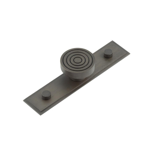 Murray Cupboard Knobs 40mm Stepped Backplate Dark Bronze - Dark Bronze - 40mm