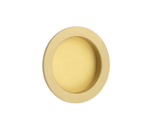 Burlington Circular Flush Pull Satin Brass - Satin Brass