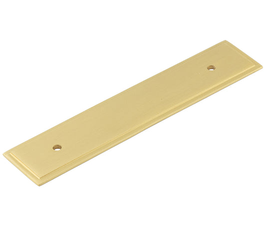 Hoxton Rushton Backplate for Cabinet Handles 140x30mm Satin Brass - Satin Brass - 140x30mm