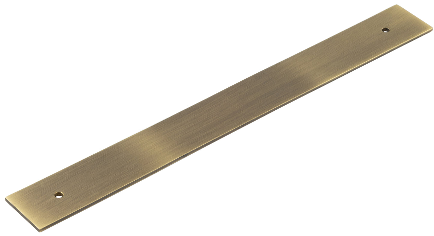 Hoxton Fanshaw Backplates for Cabinet Handles 268x30mm Antique Brass - Antique Brass - 268x30mm