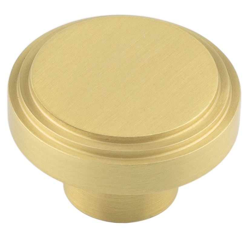 Cropley Cupboard Knobs 40mm Satin Brass - Satin Brass - 40mm