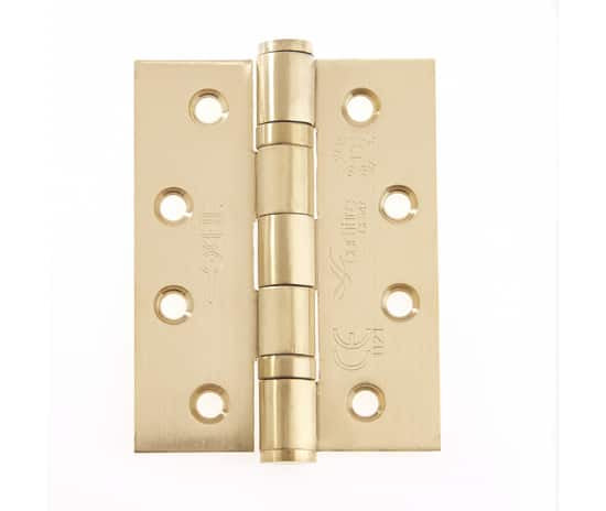 Certifire Stainless Steel Grade 13 Ball Bearing Hinges 102x76x3mm Satin Brass - Satin Brass - 102x76x3mm