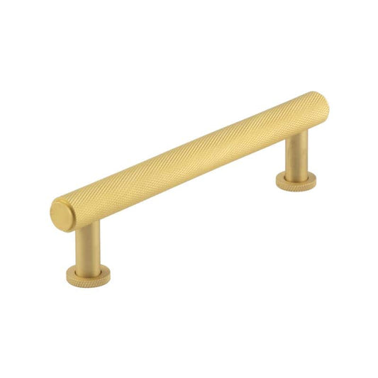 Burlington Piccadilly Knurled Cabinet Handles 128mm Satin Brass - 128mm