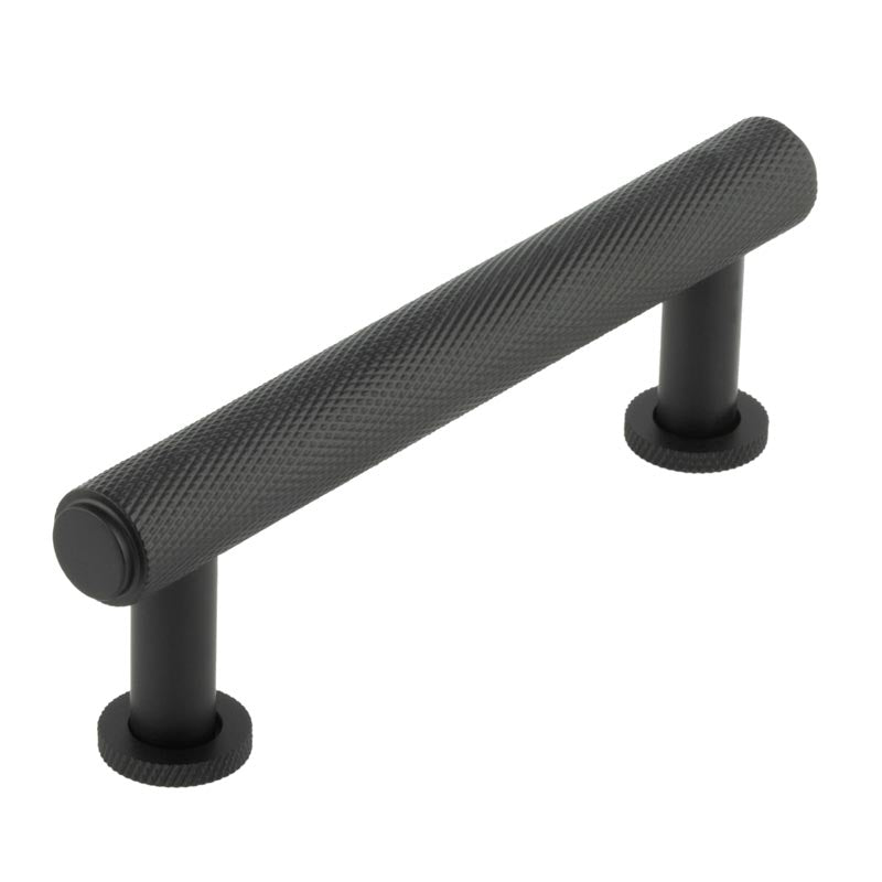 Burlington Piccadilly Knurled Cabinet Handles 96mm Black - Black - 96mm