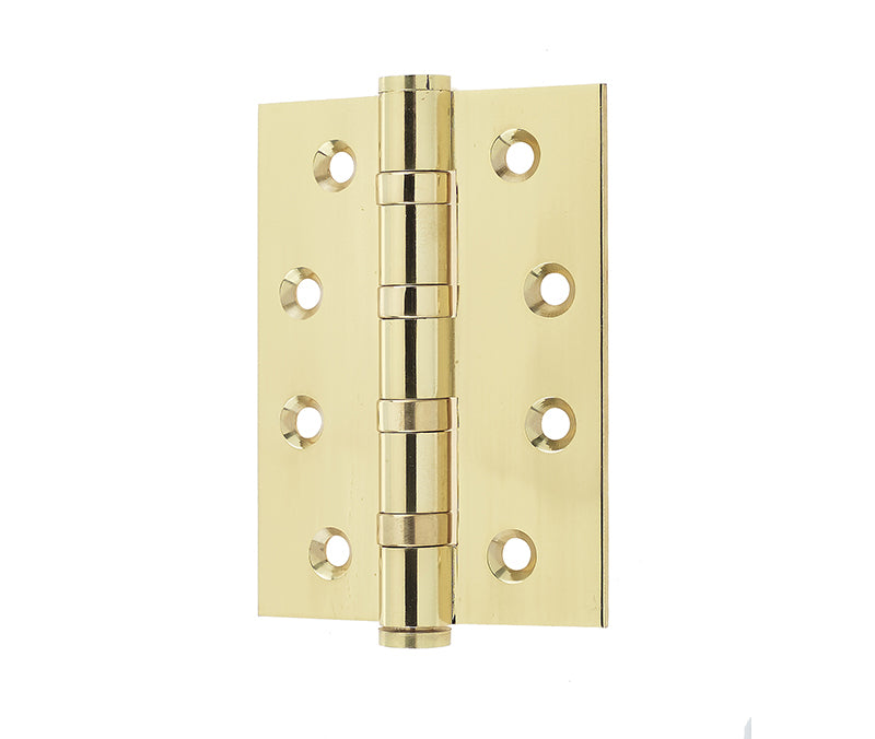 Ball Bearing Hinges 102x76x3mm Polished Brass - Polished Brass - 102x76x3mm