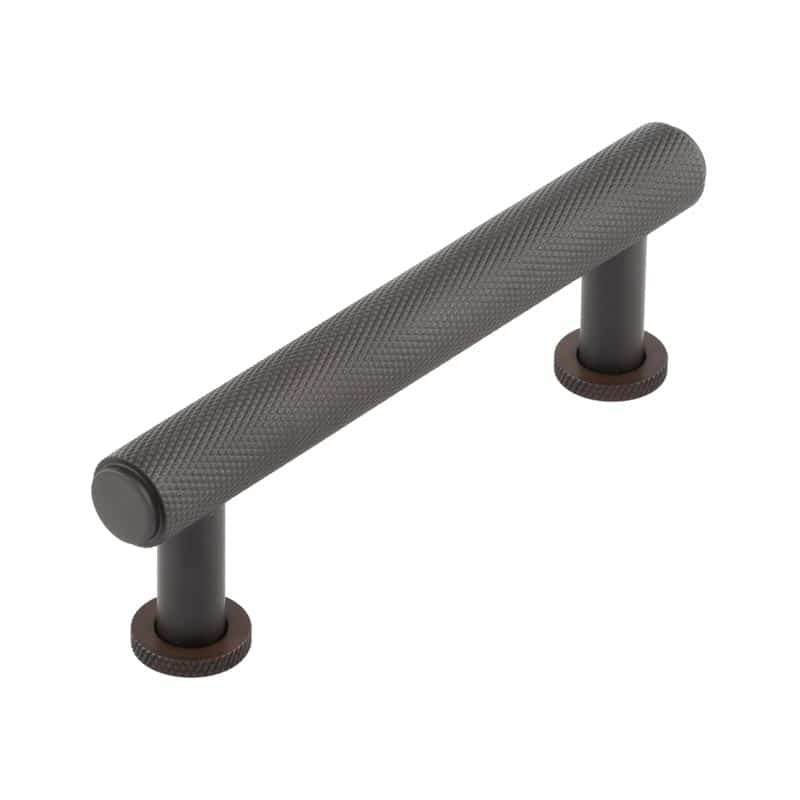 Burlington Piccadilly Knurled Cabinet Handles 96mm Dark Bronze - Dark Bronze - 96mm